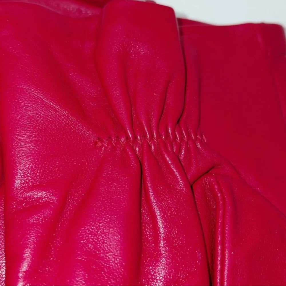 NWT Kate Spade Red Lambskin Leather gloves XL